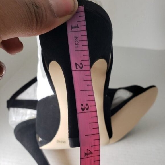 Sole Society Cassidea Black Kid Suede Heels Sz 9M - Picture 8 of 8